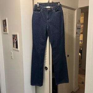 Newport News Jeanology Dark Wash Boot Cut Jeans, Size 6Tall